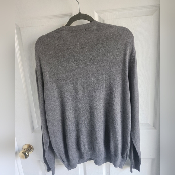 Sebastian Cooper Mens Cotton Cashmere Blend Vneck Pullover Size Large - Picture 2 of 9